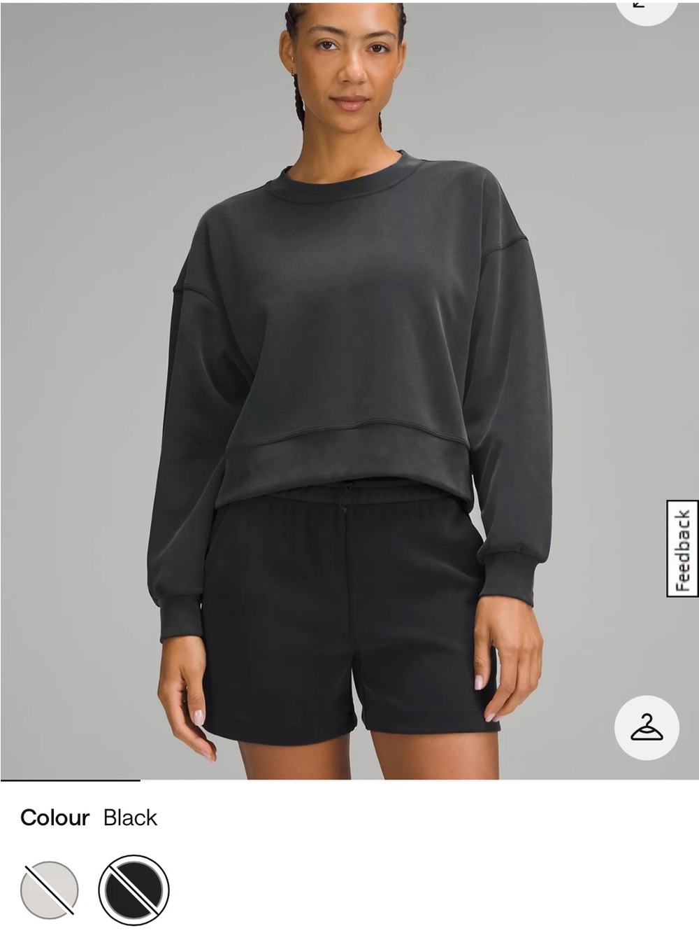 lululemon athletica Black Boxy Crewneck Sweatshirt